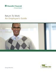 Return To Work An Employee's Guide - Manulife - Manulife Financial