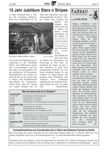 Gemeindezeitung HOU 22/2006 - Roppen