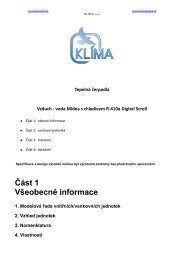 Part 1 General Information - KLIMA s.r.o.