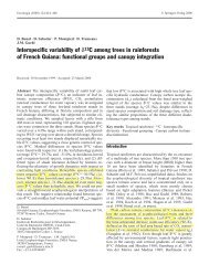 functional groups and canopy integration