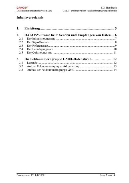 GM01 - DAKOSY Datenkommunikationssystem AG