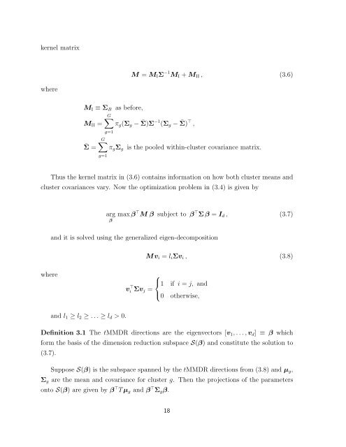 Dimension Reduction for Model-based Clustering via Mixtures of ...