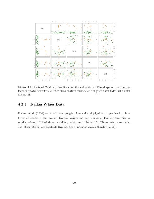 Dimension Reduction for Model-based Clustering via Mixtures of ...