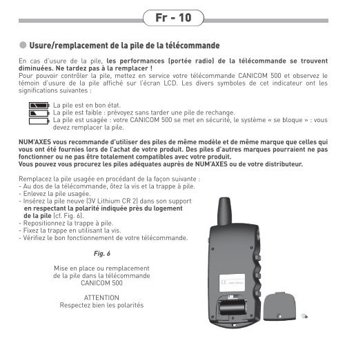 Guide d'utilisation Fr - 3 User's guide Gb - 19 Manual de ... - Num'Axes