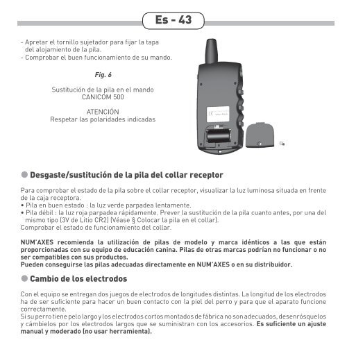 Guide d'utilisation Fr - 3 User's guide Gb - 19 Manual de ... - Num'Axes