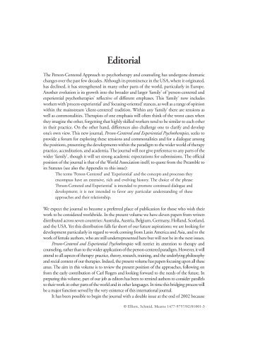 Editorial 1.12.p65 - Peter F. Schmid