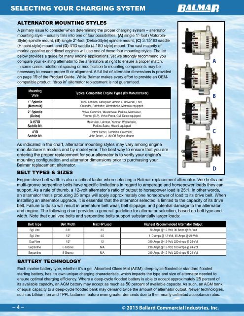 Balmar Product Guide