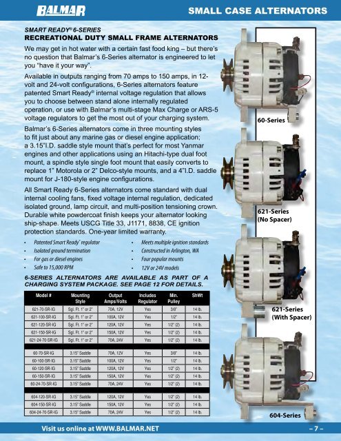 Balmar Product Guide