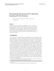 Time Resolved Stereoscopic PIV in Pipe Flow. Visualizing 3D Flow ...