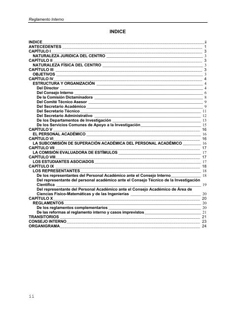 Reglamento interno del CNyN - Universidad Nacional AutÃ³noma de ...