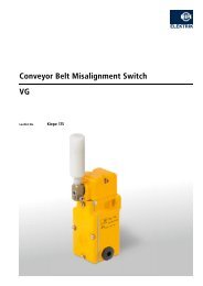 Conveyor Belt Misalignment Switch VG