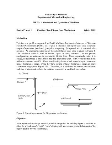 ME321 W02 Design Project 1.pdf - Mechanical and Mechatronics ...