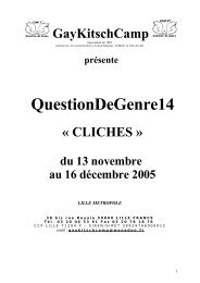 programmation question de genre 14 - La France Gaie et Lesbienne