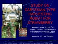 study on cartesian-type harvesting robot for strawberry study on ...
