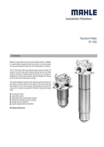 Suction Filter Pi 160 - Clark Reliance