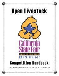 Open Livestock - California State Fair