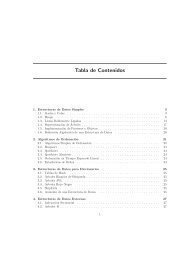 Tabla de Contenidos