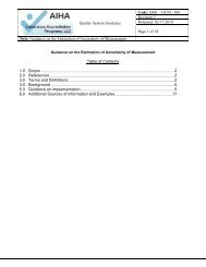 Guidance on the Estimation o - AIHA's Laboratory Accreditation ...