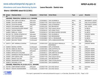 MPEP-ALMS-02 - Sehore