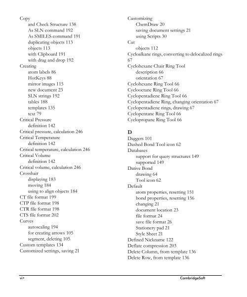 ChemDraw User's Manual - CambridgeSoft