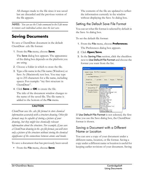 ChemDraw User's Manual - CambridgeSoft