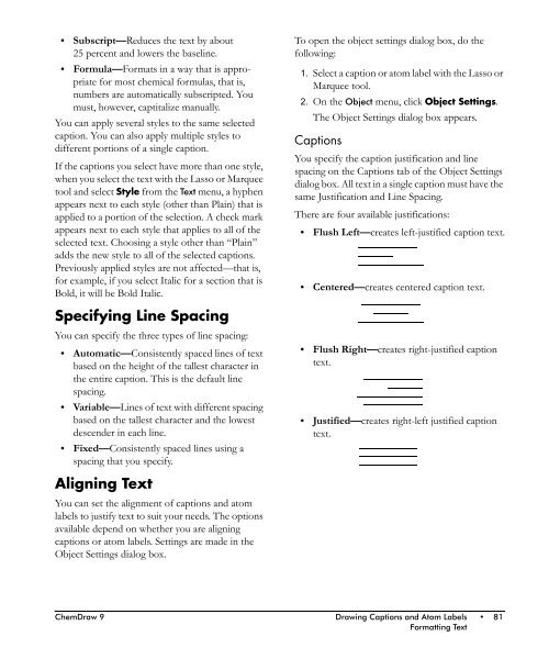 ChemDraw User's Manual - CambridgeSoft