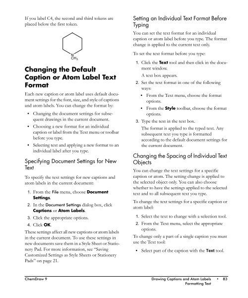 ChemDraw User's Manual - CambridgeSoft