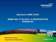 transelec frente al terremoto. - CigrÃ©