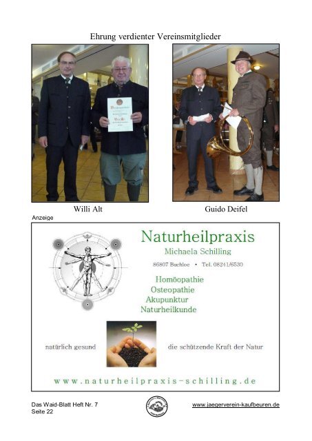 Das Waid-Blatt - Jagdschutz- und Jägerverein Kaufbeuren