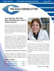 Guild Newsletter - The Jewish Guild for the Blind