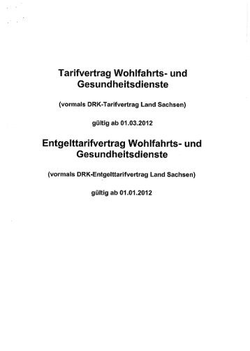 Tarifvertrag Wohlfahrts- und Gesundheitsdienste - Rechtsanwalt und ...