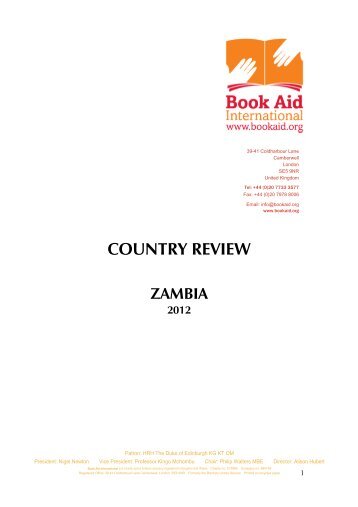 ZAMBIA - 2012 REVIEW REPORT - Book Aid International