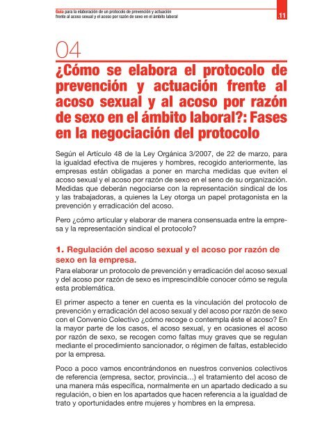 un protocolo de prevención y actuación frente al acoso ... - CCOO