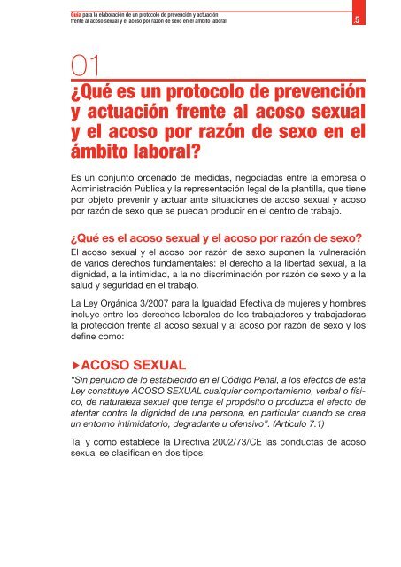 un protocolo de prevención y actuación frente al acoso ... - CCOO