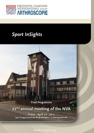 Sport InSights - Nederlandse Vereniging voor Arthroscopie