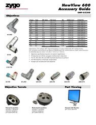 NewView 600 Accessory Guide, OMP-0530G - Zygo Corporation