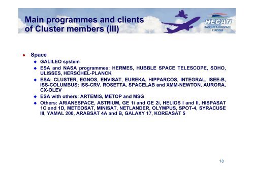 The Aeronautics and Space Cluster of the Basque Country