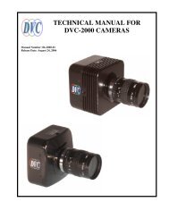 TECHNICAL MANUAL FOR DVC-2000 CAMERAS - Thorlabs