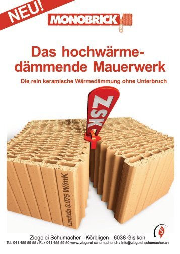 Monobrick ZSK Flyer - Ziegelei Schumacher KÃ¶rbligen Gisikon