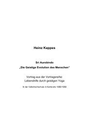 Sri Aurobindo: Die Geistige Evolution des Menschen - Heinz Kappes