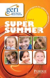 super summer2012 - Gifted Education Resource Institute - Purdue ...