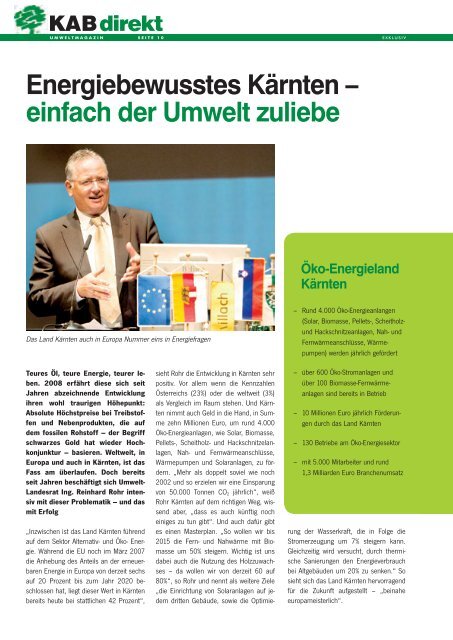 Grüne Karte für Klagenfurt - KAB Kärntner Abfallbewirtschaftung