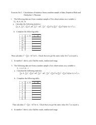 Exercise Set 1: Calculations of statistics from a random sample of ...