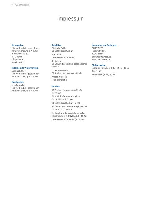 Jahresbericht 2011 - KUV