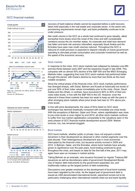 GCC financial markets - Deutsche Bank Research