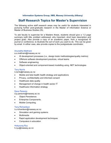 Master thesis topics in mobile computing
