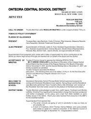 Minutes of the 12-18-07 Board Meeting - Onteora Central School ...