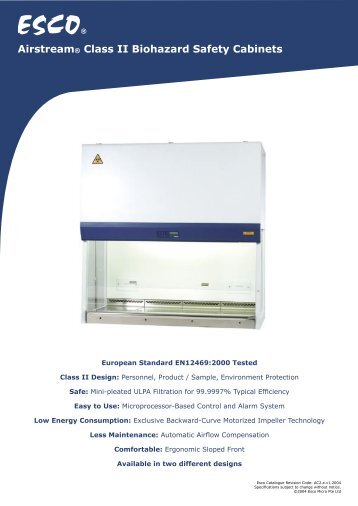 Airstream Class II safety cabinet - Nam Quang scientific