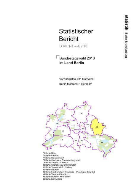 Bundestagswahl 2013 im Land Berlin - Die Landeswahlleiterin für ...