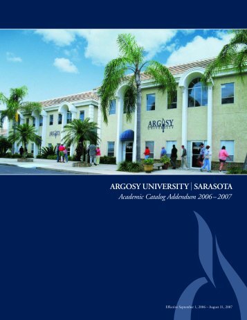 Argosy University - Academic Catalog Addendum 2006-2007